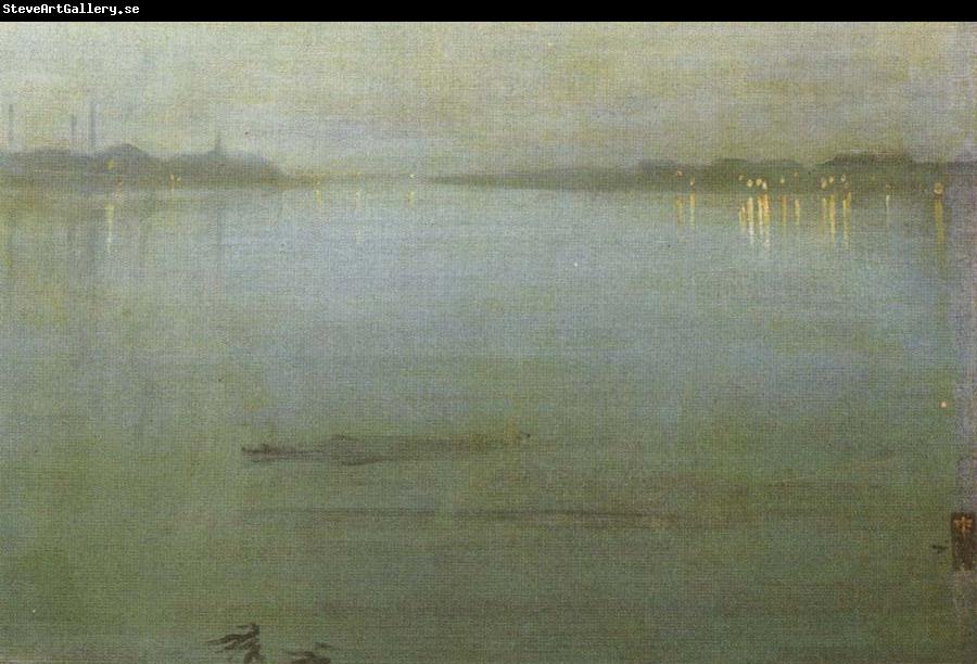 James Abbott Mcneill Whistler Nocturne inblauw and silver of the lights of Cremorne